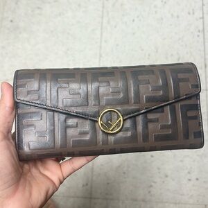 Fendi Leather Zucca Wallet